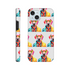 Gent Dog Tough Protective Case with dual-layer glossy finish and wraparound colorful dog print for iPhone 16–13.