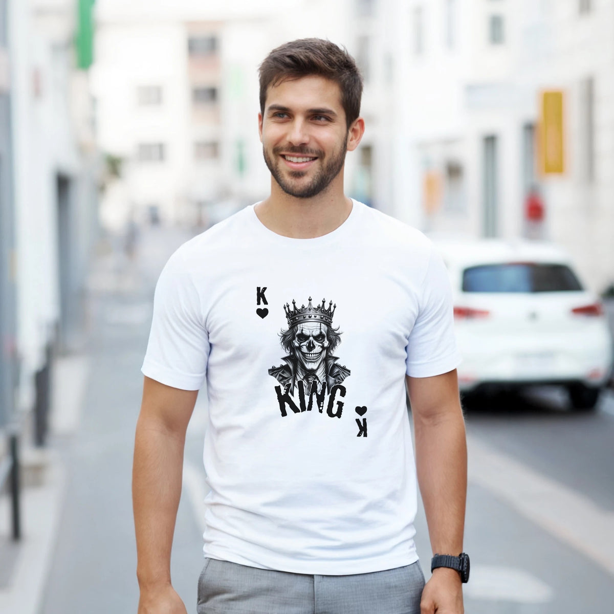 King skull graphic T-shirt product image