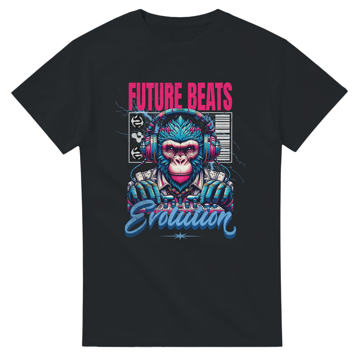 Monkey DJ graphic T-shirt product image