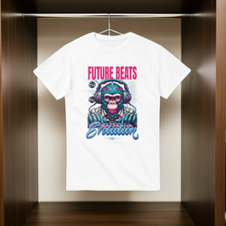 Monkey DJ graphic T-shirt product image