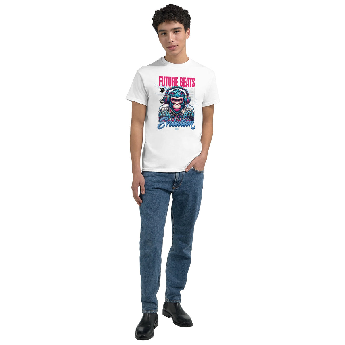 Monkey DJ graphic T-shirt product image