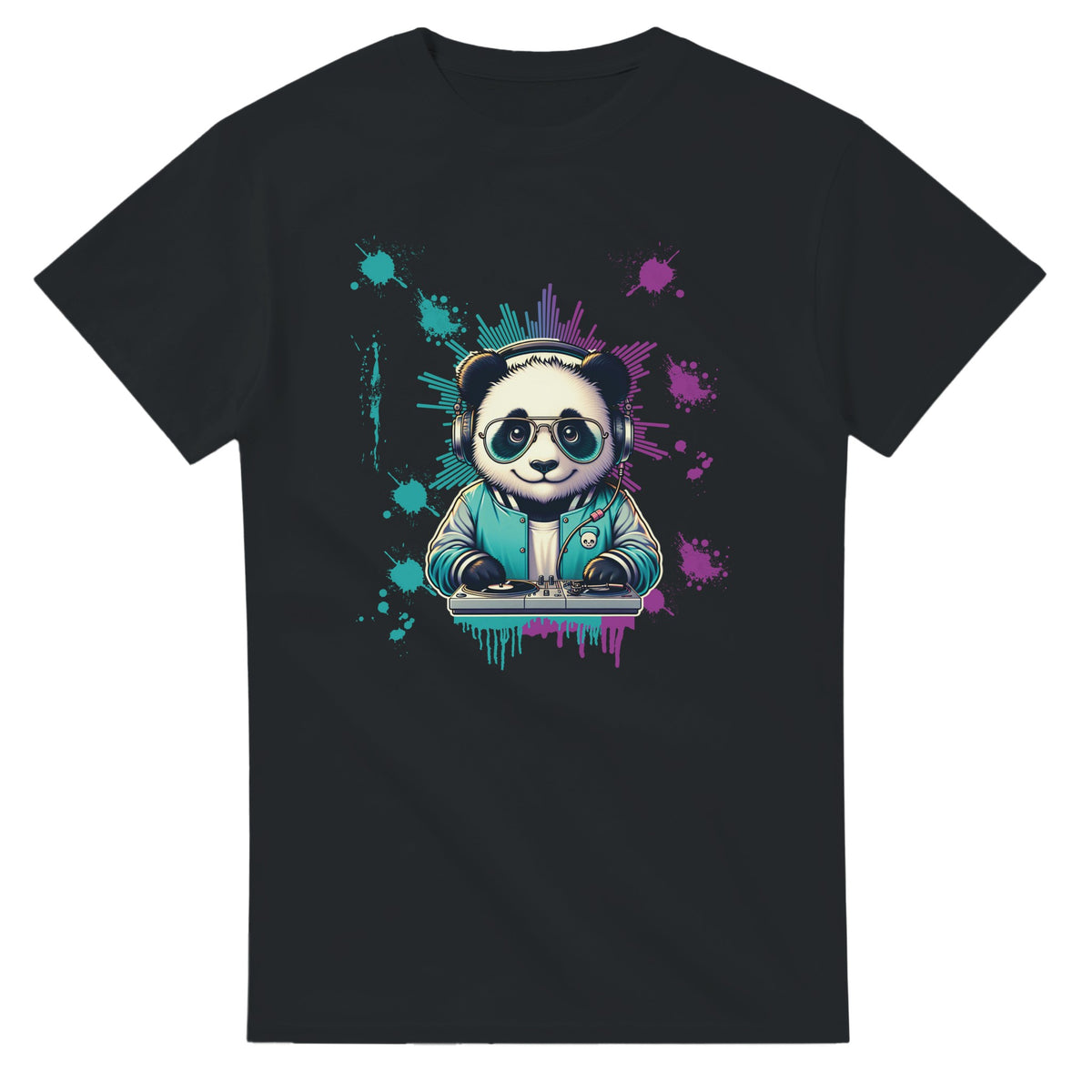 Panda DJ graphic T-shirt product image