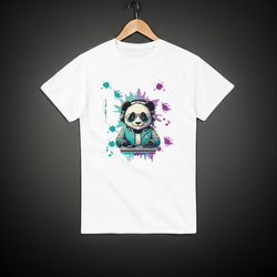 Panda DJ graphic T-shirt product image