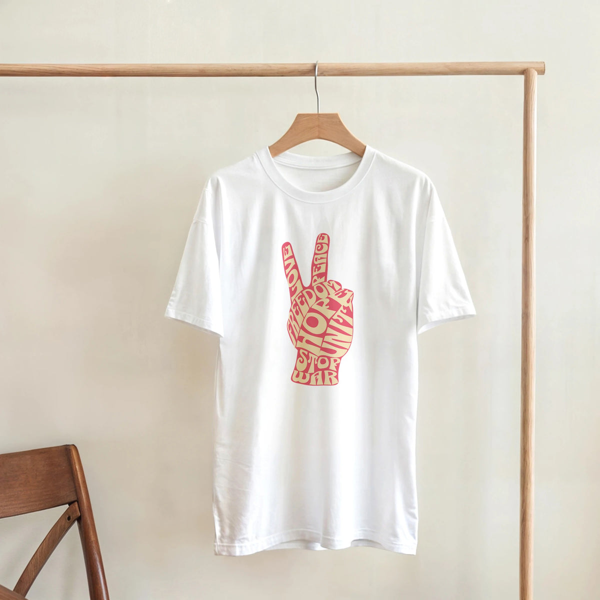 Peace sign graphic T-shirt product image