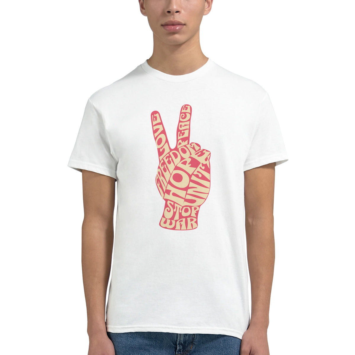 Peace sign graphic T-shirt product image