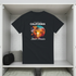 Black t-shirt with 'The Best of California Beach Paradise' design in a locker.