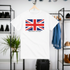 White t-shirt with Union Jack design and 'Make Britain Great Again' text on a hanger.